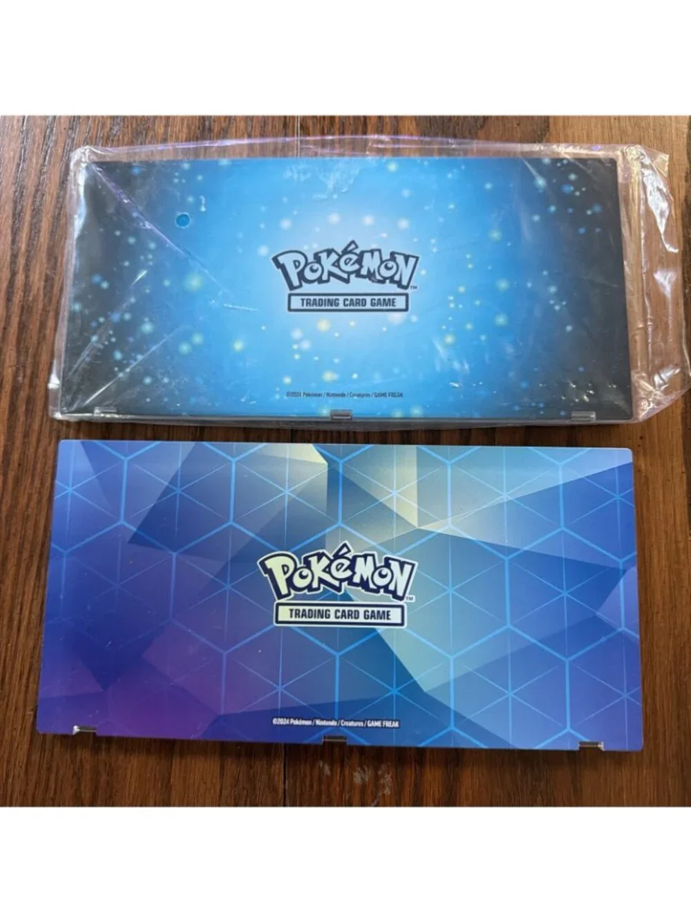 Pokemon Trading Card 3 Slot Magnetic Card Case SET OF TWO- NO Stands